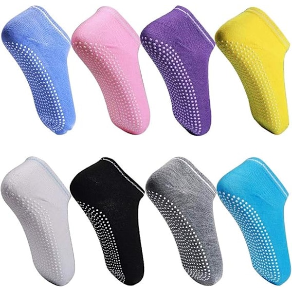 8 Par Damsockor för Kvinnor, Yoga Pilates Sockor, Grepp Sportstrumpor, Kvinnors Fitness Sportkläder Tillbehör Presenter