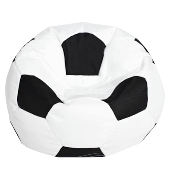 Fotboll Oxfordduk Barn Beanbag Cover För Barn Plyschdjursförvaring 3 Färger Att Välja - Vit 80cm - Utmärkt
