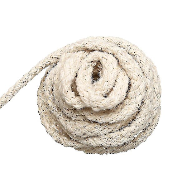 Lanhu 5mm 100m Makramérep Naturlig Beige Bomull Tvinnad Sladd Hantverkare Hantverk