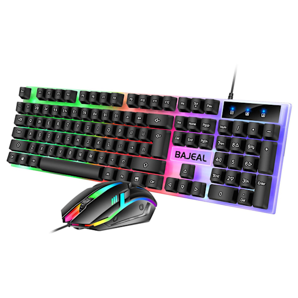 T350 Kablet USB Lysende Gaming Tastatur og Mus Computer Mekanisk Følelse Baggrundsbelyst Tastatur og Mus Sæt