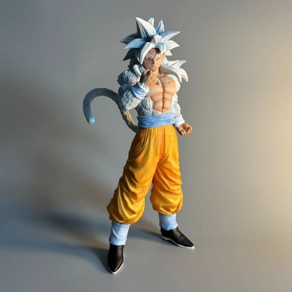 30cm Anime Dragon Ball Son Goku Ssj4 Figur Staty Super Saiyan 4 Goku Staty Pvc Actionfigur Modell Leksak Barnpresent Födelsedagspresent Vit