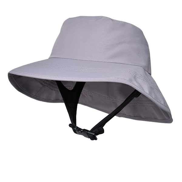 Ny Sports Solbeskyttelse Surf Hat med Stropper Åndbar Multifunktionel Hat Unisex, Grå