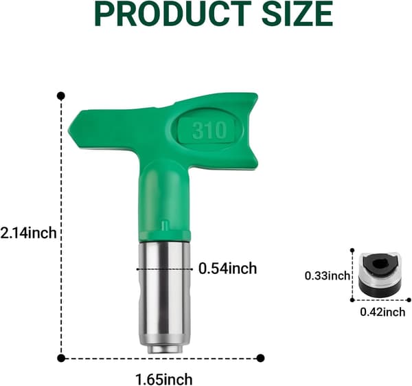210 Fin Finish Lavtryks Airless Sprøjtedyse