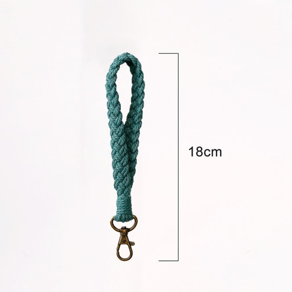 Key Fob Lanyard Handgjord stickad hängsmycke Icke-blekning slitstark prydnad DIY Vävning Rep Chain K