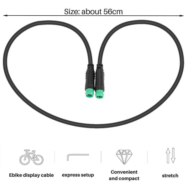 Elektrisk sykkel Ebike 5-pins hann-til-hann-skjermforlengelseskabelkontakt for mellommotor Bbs01/bbs02/
