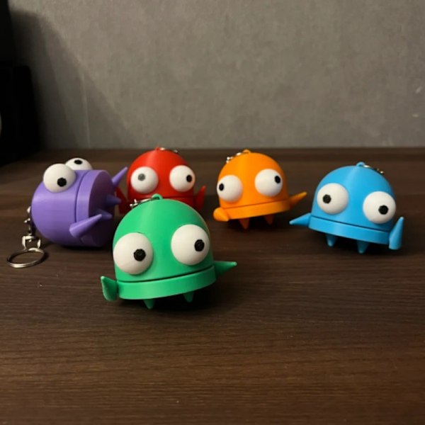 1-pack ny REPO Robot Figur nyckelring 3D-printad prydnad (slumpmässig färg)