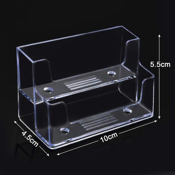 Klar Visitkort Holder 2 Niveauer Plastikkort Stand Organizer