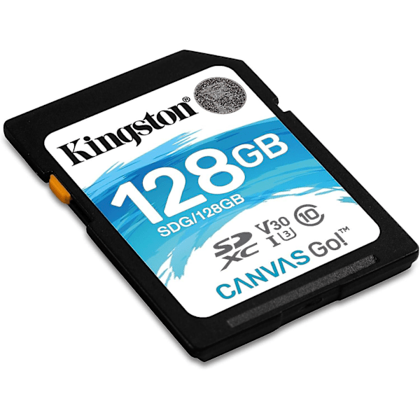 Canvas Go! 128 GB SDXC-minnekort, klasse 10, SD-minnekort UHS-I, 90 MB/s R, flashminnekort (SDG/128 GB), svart