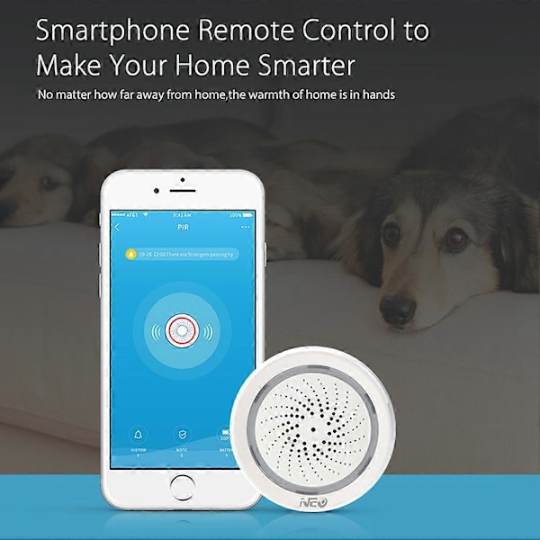 2-in-1 Tuya Smart Life Langaton Wifi-sireenihälytin Sensori Ääni- ja Valohälytin Sireeni Tukee