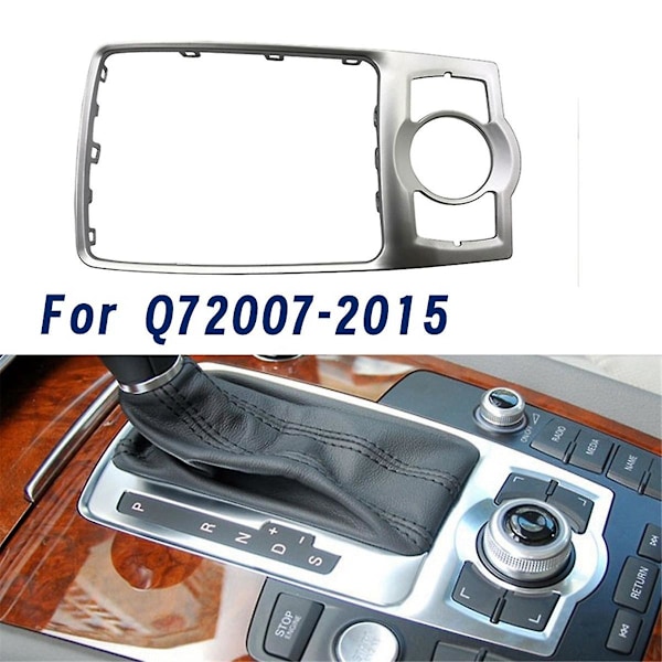 4L0864260A Bilkonsol Växelspak Krom Ram Trim Skydd för Q7 2007-2015 Främre Multimedia Bezel Pa