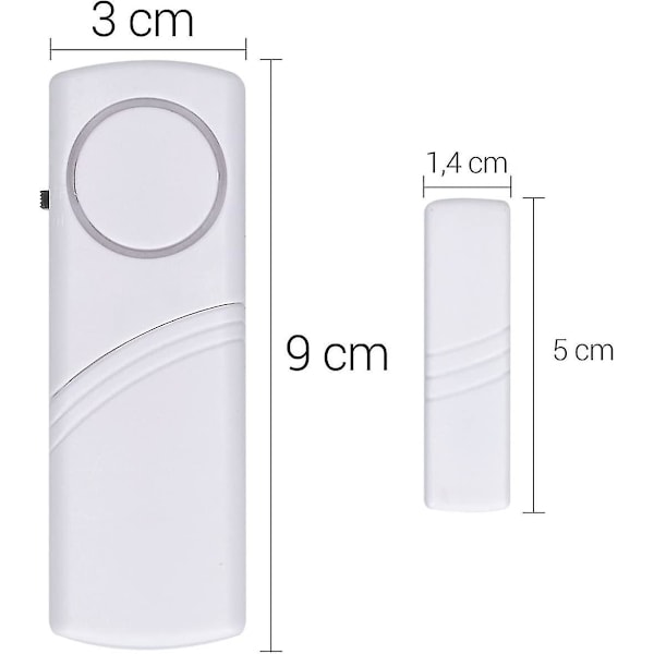 4 st dörr- och fönsterlarm - trådlösa inbrottslarm - 100 Db4 st dörrsensorlarm trådlöst dörr- och fönsterinbrottslarm