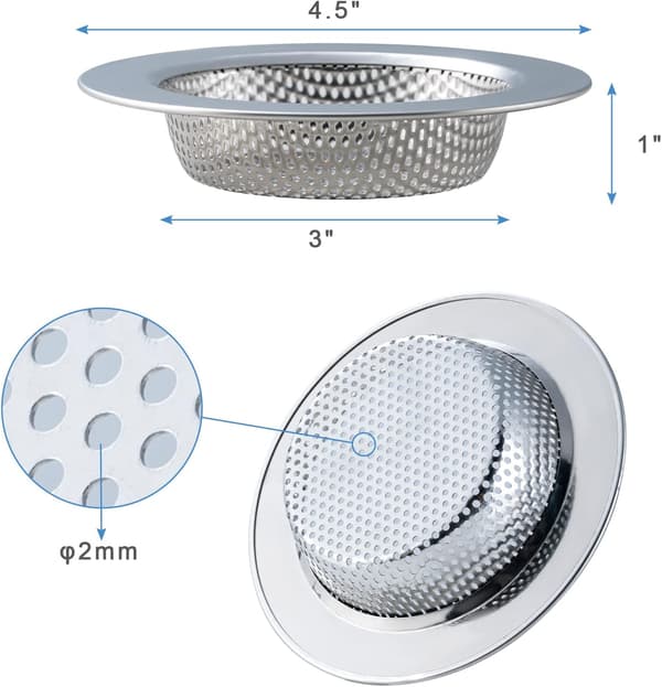 2-pack diskbänkssil med dubbelskiktad säkerhetsdesign – lämplig för diskbänkskorgar