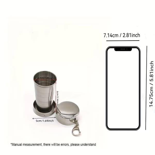 Utomhus Camping Vandring Resa Vikbar Hopfällbar Kopp Mini 75ml Koppar