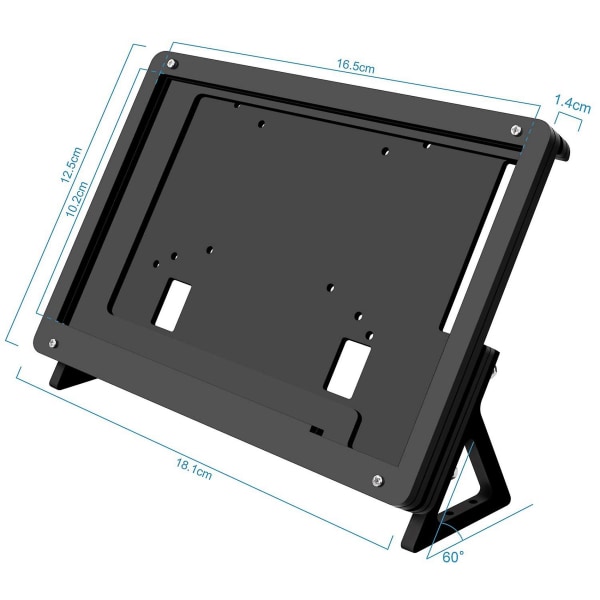 2x 7 tommer lcd akryl beslag Case Kontakt Screen Case Holder Beslag til 3 Model B+