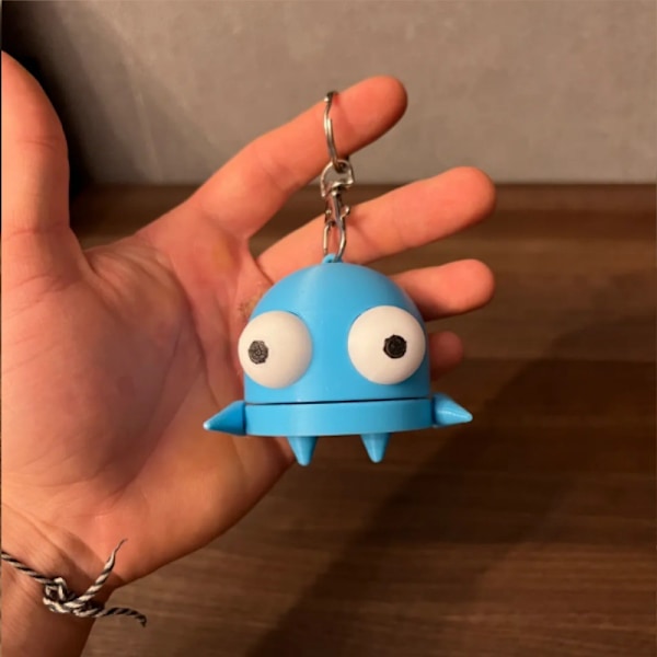 1-pack ny REPO Robot Figur nyckelring 3D-printad prydnad (slumpmässig färg)