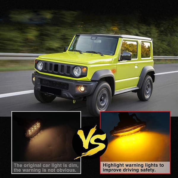 LED Sidelys for Jimny JB74 JB64 2018- Blinklysindikator Erstatning, Røkt