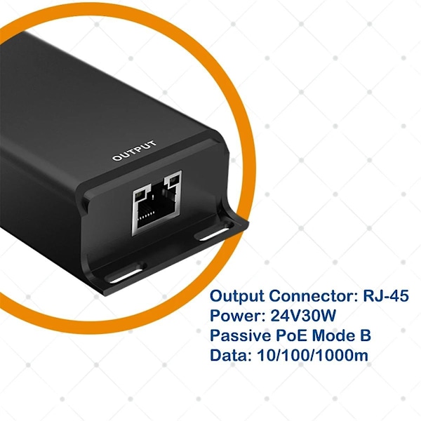 Gigabit PoE-injektor 12V till 24V PoE-omvandlare för solenergiomvandlingar 12-60V Ingång 24V Passiv PoE Ut