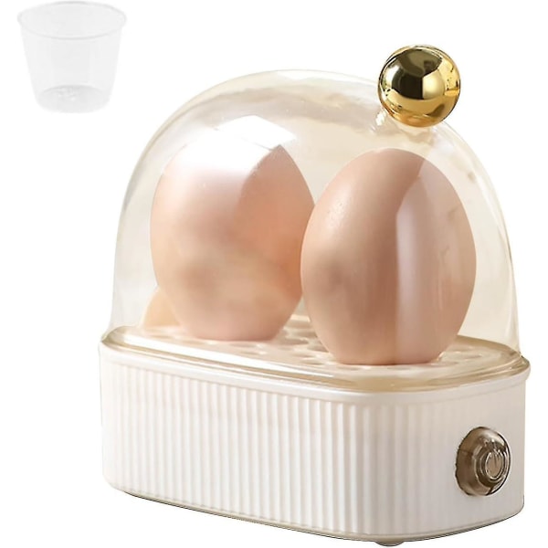 Egg Cooker 2 Eggs, Egg Steamer Compact Electric Egg Cooker, Best Egg Cooker Boils Alla tre tillagningsnivåer - Mjuk, Medium, Hård Wigslar