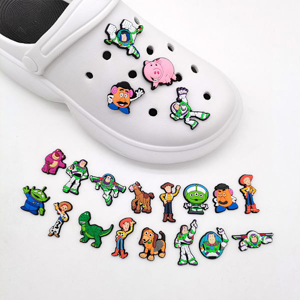 Buzz Lightyear Crocs Sko - Blomster Hage Sko Tilbehør Spenne Sko Spenne
