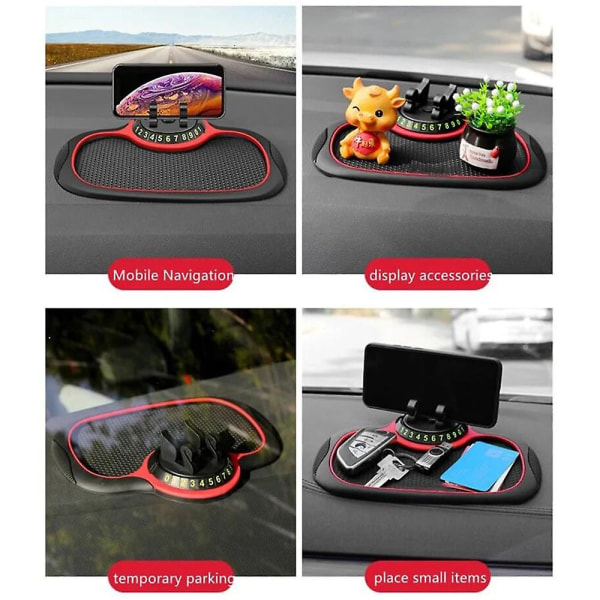 Multifunktionel bil-anti-skridmåtte Auto Phone Holder, Universal Car Phone Mount Dashboard Pad måtte med telefon Br