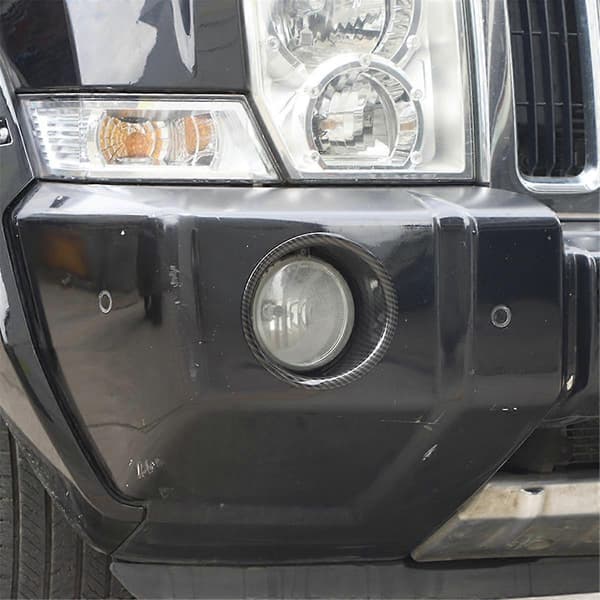For Commander 2006-2010 Front Tåkelys Lampe Deksel Dekorativ Trim Tilbehør ABS Karbonfiber
