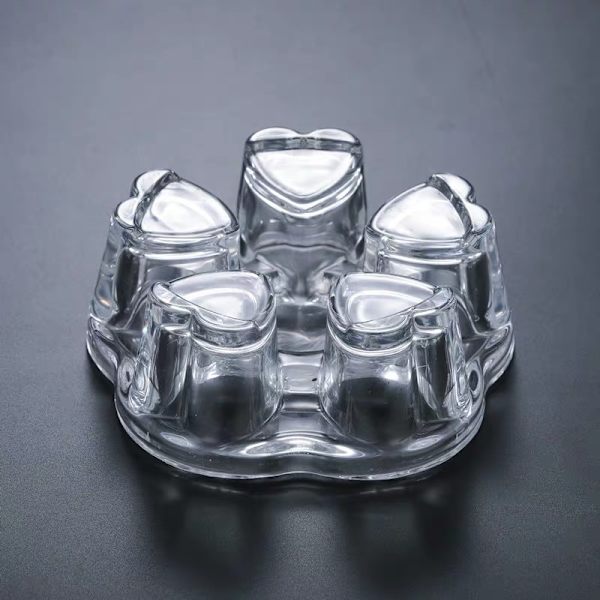 Universal Solid Crystal Glas Tekandevarmer Underkop Tilbehør | Tekandevarmer - Lys Slukkes Aldrig (Uden Tekande)