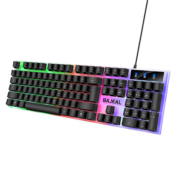 T350 Trådbundet USB Lysande Gaming Tangentbord och Mus Dator Mekanisk Känsla Bakgrundsbelyst Tangentbord och Mus Set