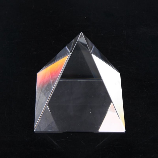 Optisk glaspyramide 40 mm høj rektangulær polyeder velegnet til undervisningseksperimenter