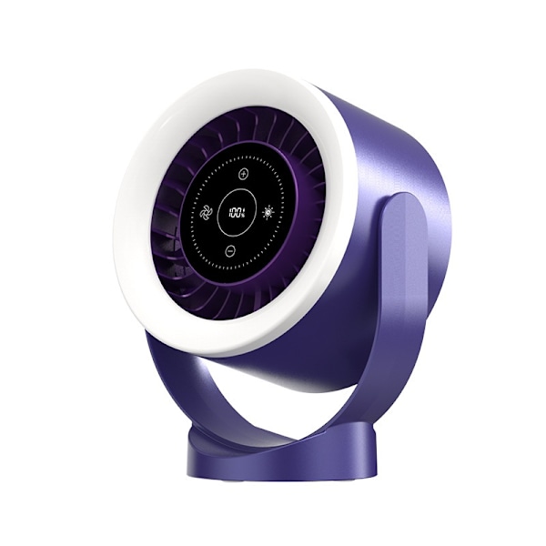 2025 Ny Desktop Vægmonteret Desktop Turbine Cirkulationsventilator Opladning Desktop Ventilator Sengelampe Touch Digital Display