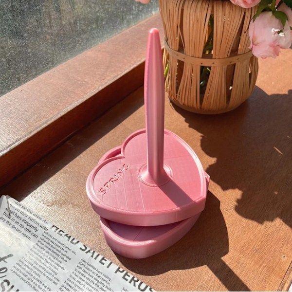 Ny Garnspinder Stand Skinnende-design Garnspindere, Pink