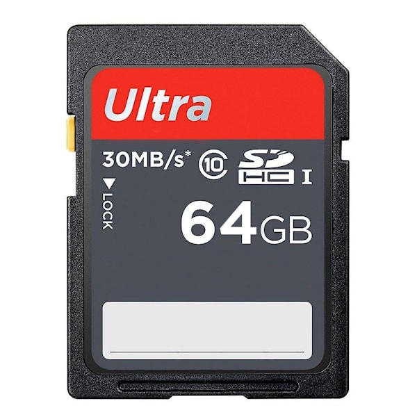 64 GB SDHC-minnekort for kamera, klasse 10