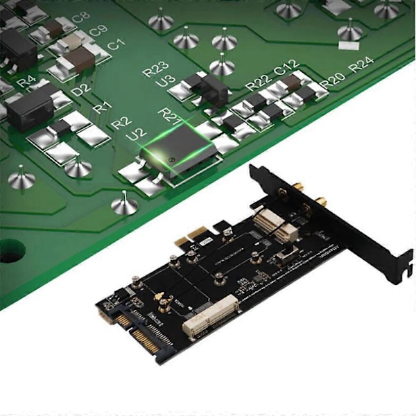 Mini PCI-E - PCI-E 1X -sovitin SIM-korttipaikalla, MSATA SSD - SATA 3.0 -sovitin 2 in 1 -muunnin Ca