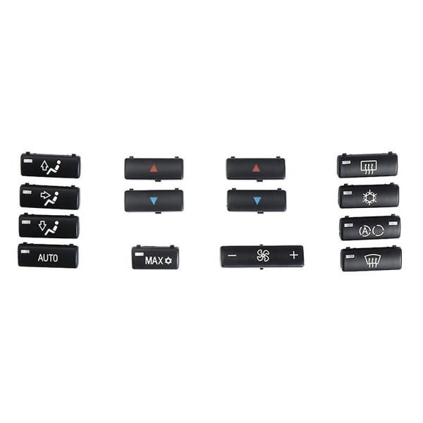 14st Bil Klimatkontroll Luftkonditionering Switch Button Covers För X5 E53 1999-2006 E39 1996-2002