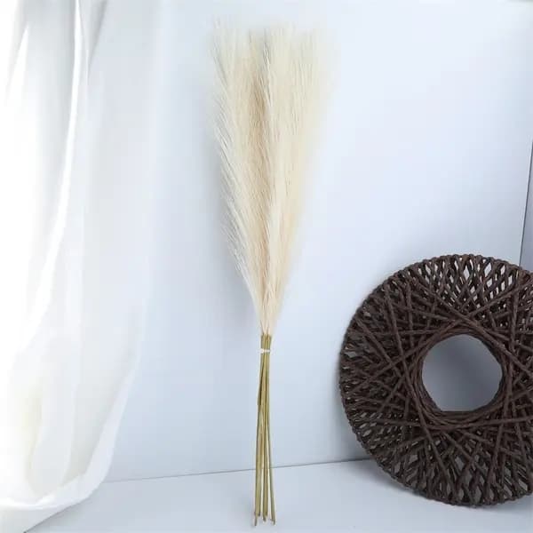 20 stycken konstgjorda pampasgräs, stora, fluffiga, 55 cm
