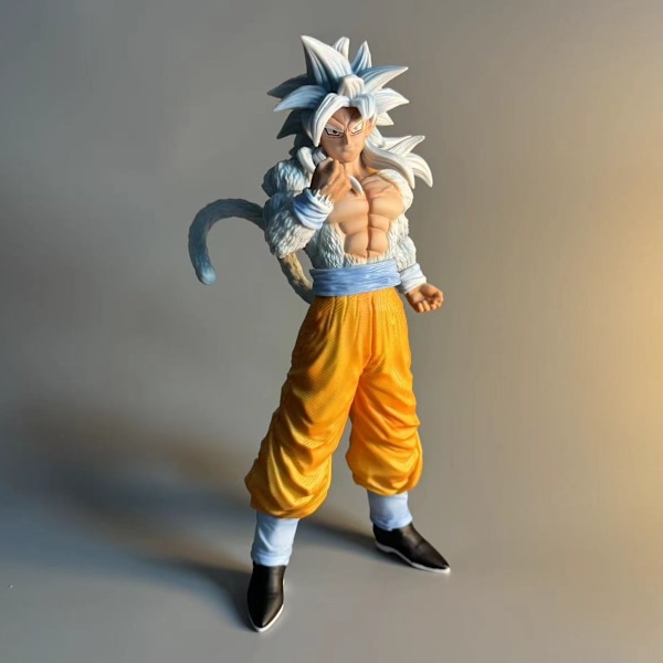 30cm Anime Dragon Ball Son Goku Ssj4 Figur Staty Super Saiyan 4 Goku Staty Pvc Actionfigur Modell Leksak Barnpresent Födelsedagspresent Vit