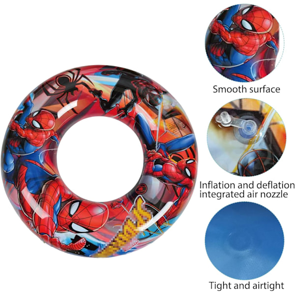 Badring, badring för barn, uppblåsbar vattenring, badstol, lämplig för pojkar/flickor i åldern 3 till 15 år (60 cm)