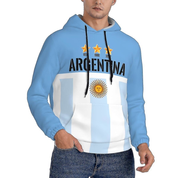 2022 verdensmestre 3 stjerner Argentina Arg Fodbold Hættetrøje Mænd Sweatshirt Kvinder Hip Hop Streetwear Træningsdragt Clo