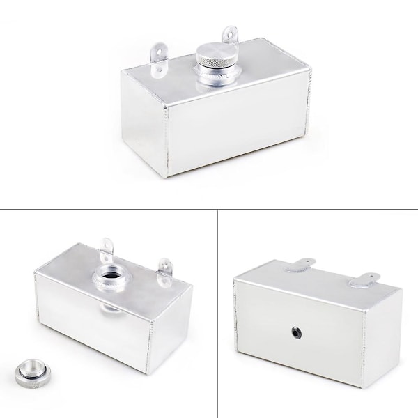 Aluminiumlegering Vattenkylvätska Överströmnings Expansionsbehållare Spegelpolerad Vindrutespolarbehållare Intercooler Spray För Tank 2 L