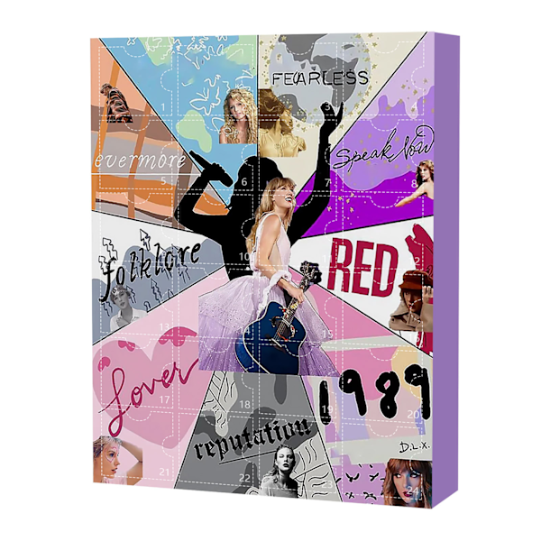 2-osainen naisten joulukalenteri Taylor Swift Christmas Brinkmulti Character Juguete avaimenperä Navidad 24 päivän laskuri Fan lahja, C+M