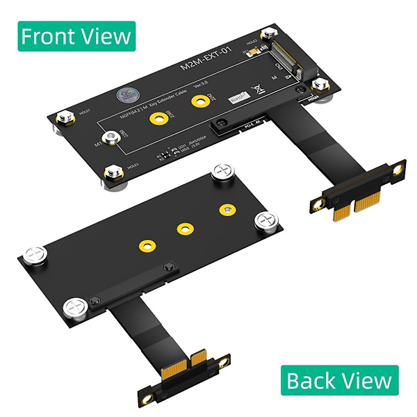 För M.2 NGFF NVME M-Key SSD till PCI-E 1X Förlängningskabel med Magnetisk Pad Stöd 2230/2242/2260/22