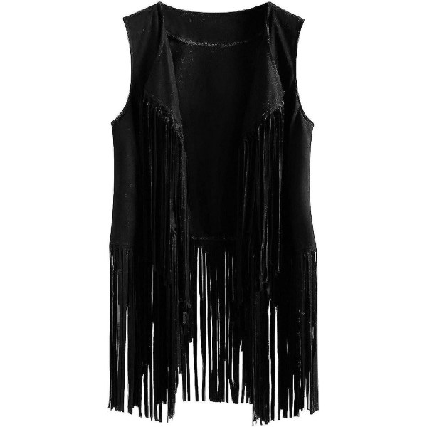 70-luvun naisten topit Cowgirl Shirt Disco Fringe Vest -takki