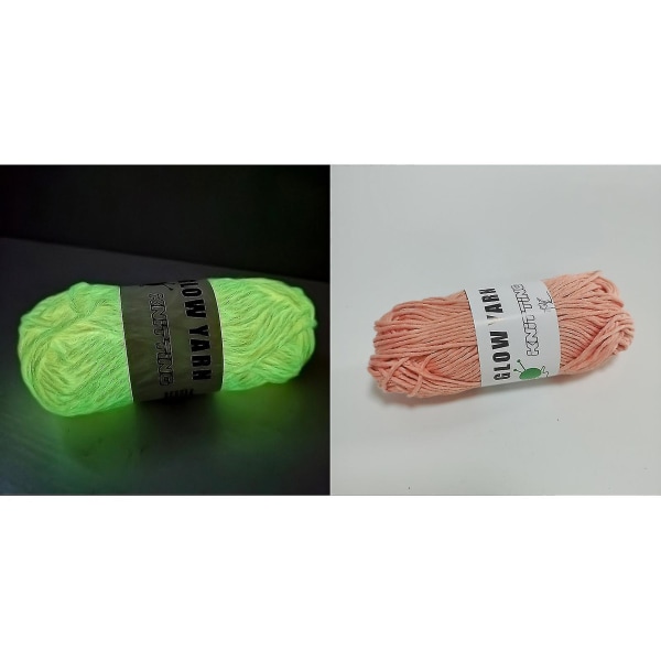 Luminous Wool DIY Håndstrikket selvlysende garn DIY Weave Glow In The Dark