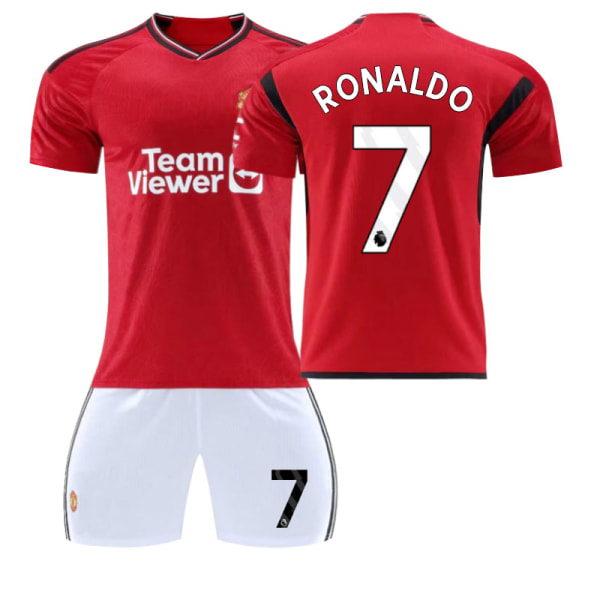 23-24 Red Devils Hemma Cristiano Ronaldo Tröja Nr 11 Fotbollströja XL