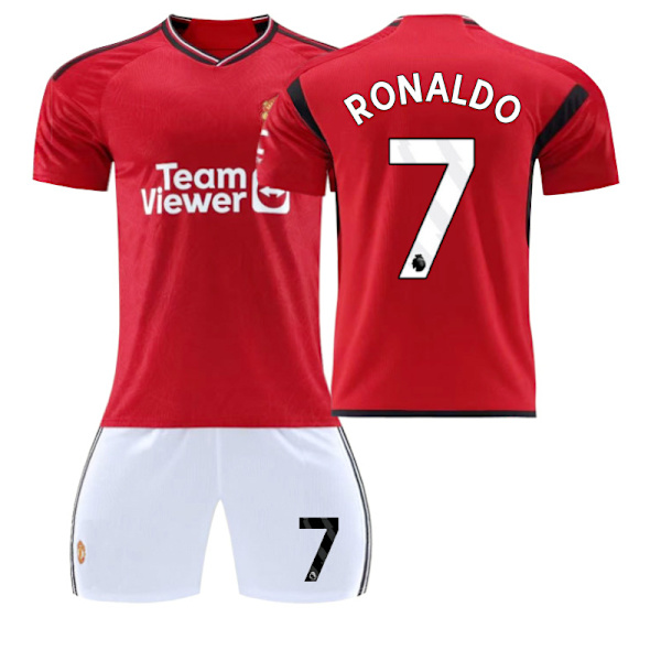 23-24 Red Devils Hjem Cristiano Ronaldo Trøje Nr. 9 Fodboldtrøje M