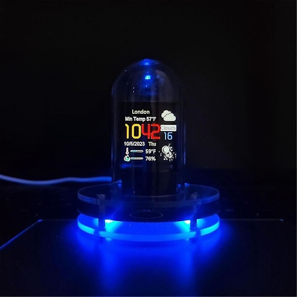 RGB Nixie Rør Ur Smart Wifi Netværk LED Lysende Ips Farveskærm DIY Analog Digital Rør Natlys