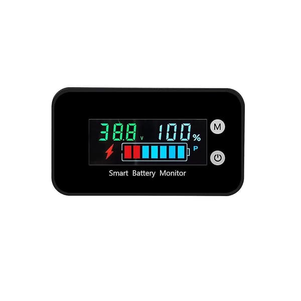 7-100V Digital Batterikapacitetstester Batteriovervåger Spænding Temperatur Switch Meter til Bil Shi