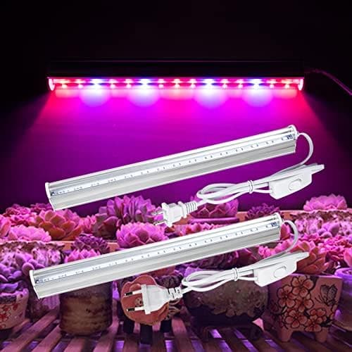 LED-vækstlysstrimmel til indendørs planter, fuldspektrum / niveauer / plug-in plantelys til havebrug drivhus hydroponics 4pc