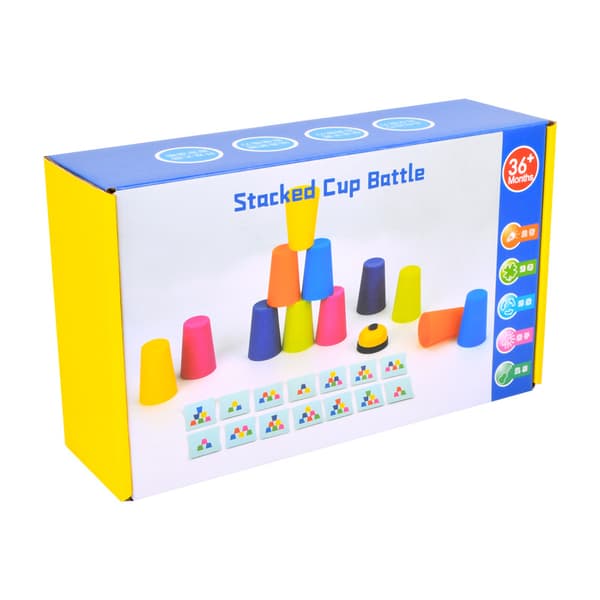 Koncentrationsbarnens pedagogiska tidiga utbildningsstaplingskopp Baby Battle Game Training Kindergarten Stack