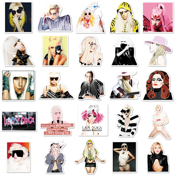 51 Lady Gaga Näyttelijä Seksikkäät Graffiti-tarrat Matkatavara Matkalaukku Kannettava Tietokone Autotarrat
