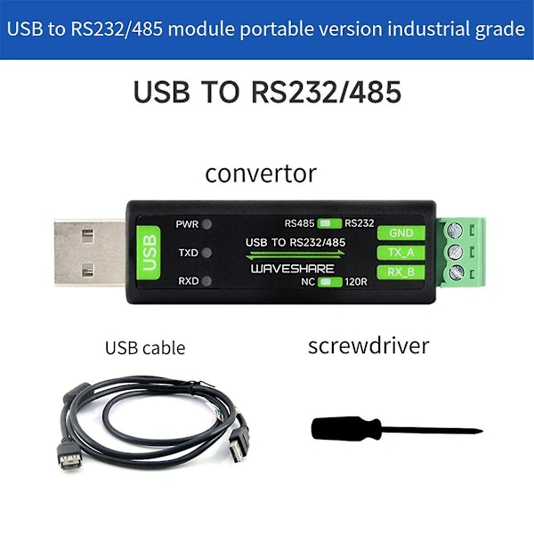 USB till RS232/485 Seriell Kommunikationsomvandlare FT232RNL för Linux Android Win 11/10/8.1/8/7